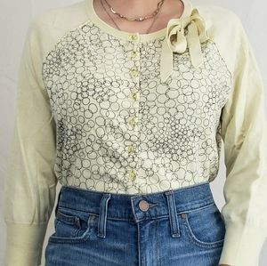 🖤 Cute Pastel Yellow Bubble Cardigan top